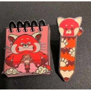 2025 Boxlunch Disney Pixar 2pk Notebook And Pencil Mystery Pin Turning Red